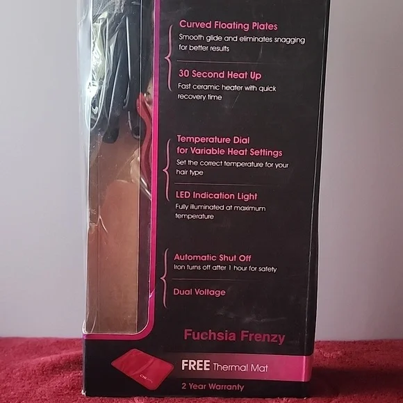 Chi Air Expert, Classic Tourmaline Ceramic Hairstyling. Iron 1 with Thermal Mat.